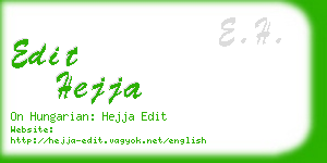 edit hejja business card